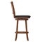 Flash Furniture Felicity Wood Classic Crossback Swivel Bar Height Barstool w/Padded Blk LeatherSoft Seat, Oak ES-UN1-29-OAK-GG - alternate 3
